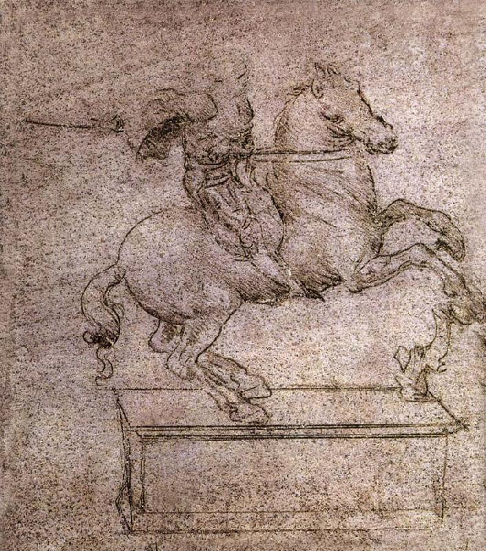 LEONARDO da Vinci Study fur the Sforza-Reiterstandbild china oil painting image